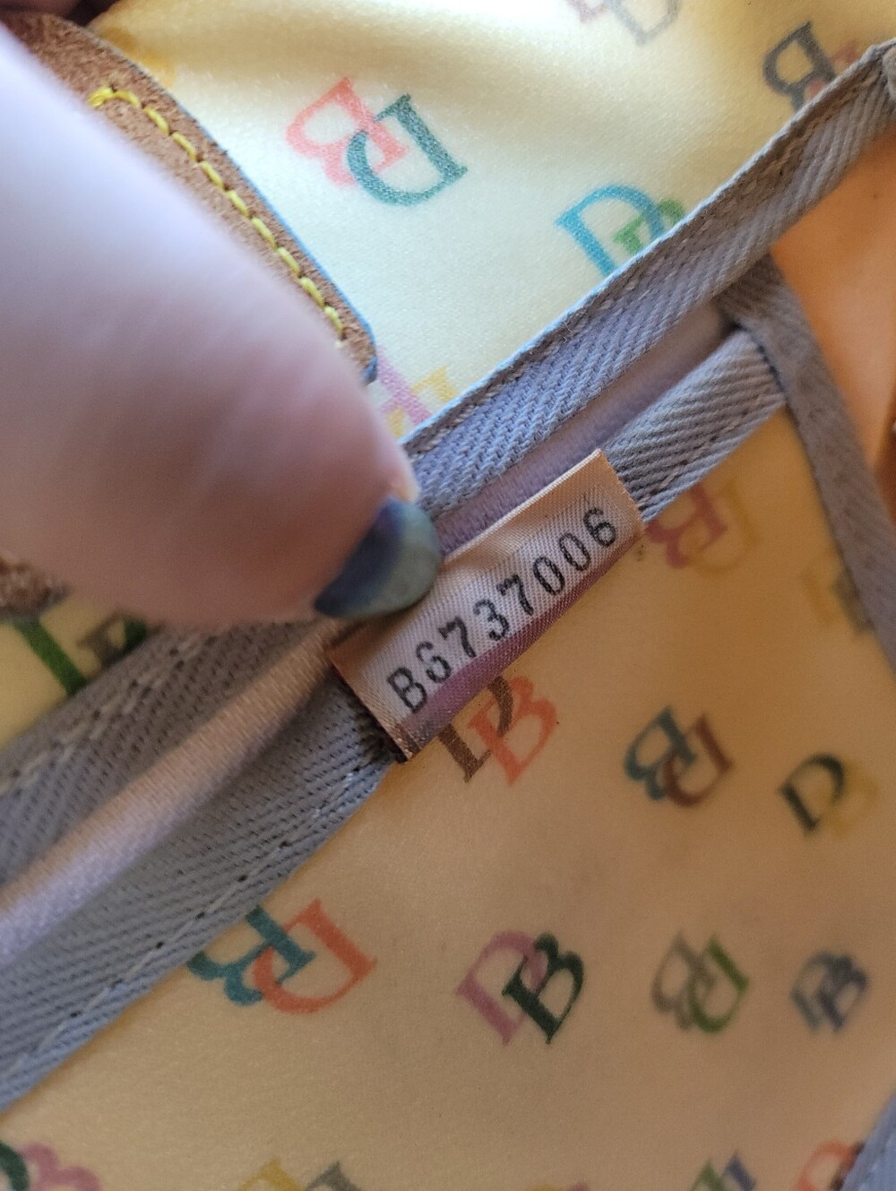 Dooney & Bourke Vintage Y2K Rainbow DB Satchel - Picture 3 of 16